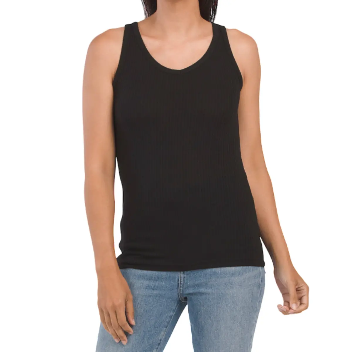 Rachel Zoe V-Neck Ribbed V-Neck Tank Top 1