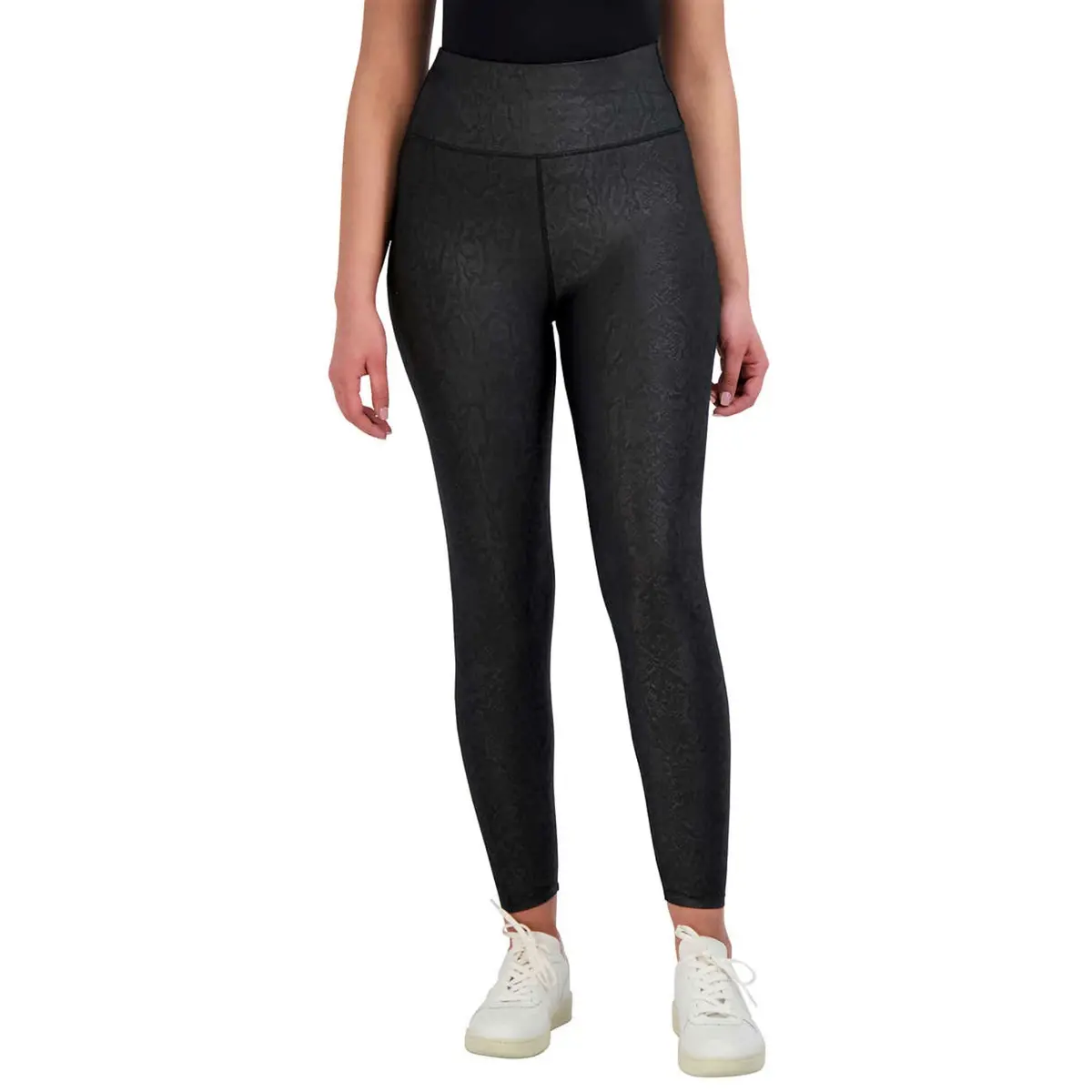 Sage Women's Python Embossed High Waist Moisture Wicking Everyday Leggings 1