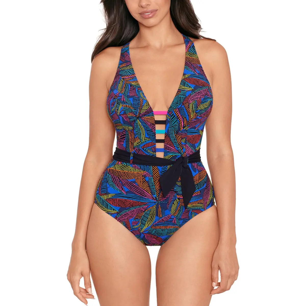 Skinny Dippers By  Miraclesuit Lilyhue Tiffi Tummy Control One-Piece Swimsuit 1