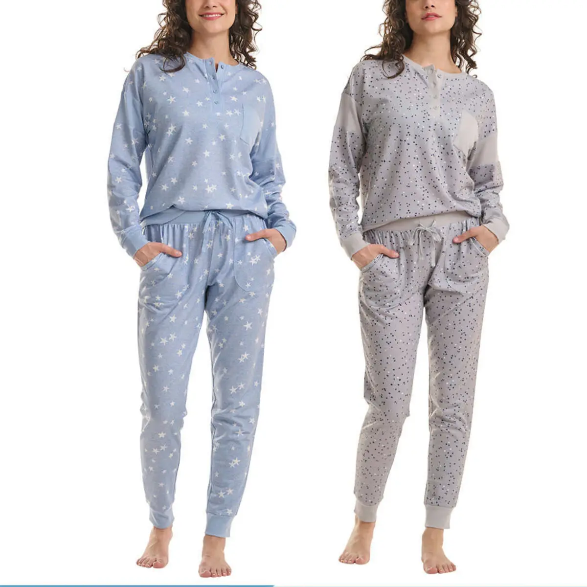 Splendid Women's 2-Piece Pj Soft French Terry Top And Pants Lounge Set 1
