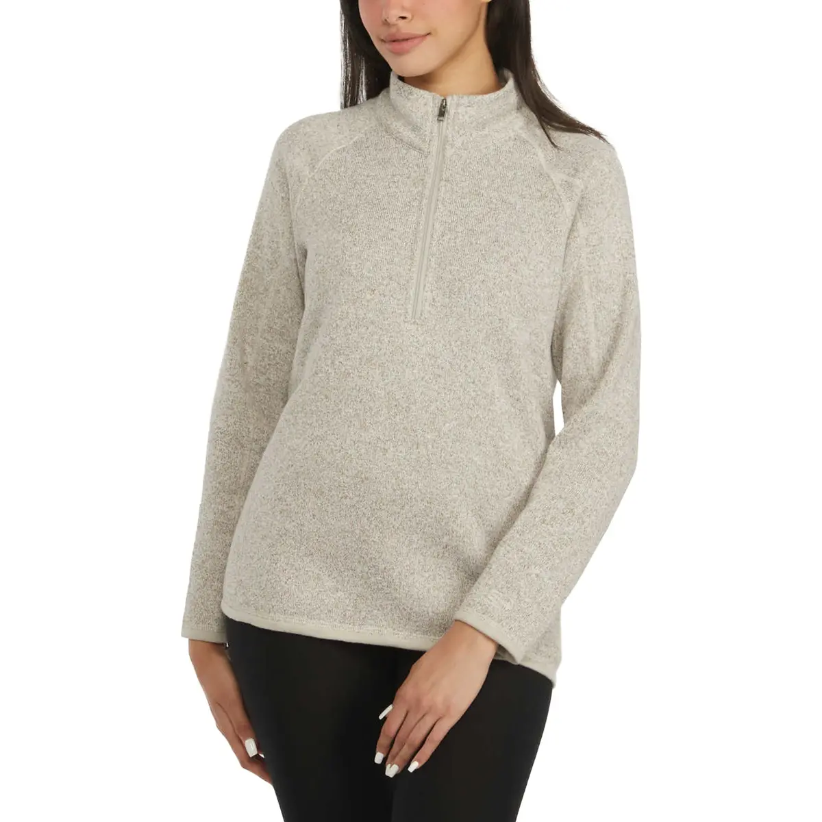 Storm Pack Women's Quarter Zip Comfort Fit Cozy  Fleece Sweater 1