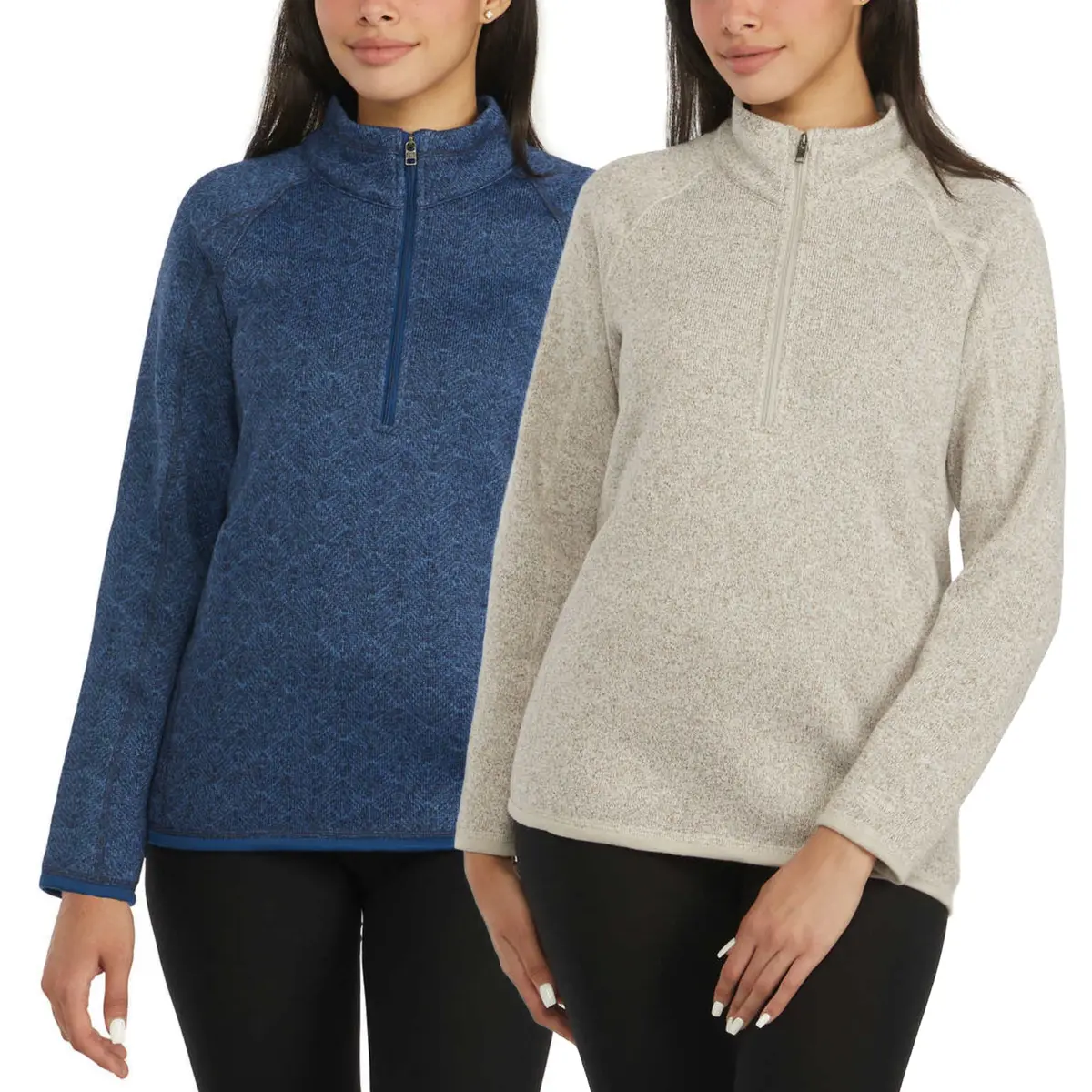 Storm Pack Women's Quarter Zip Comfort Fit Cozy  Fleece Sweater 1