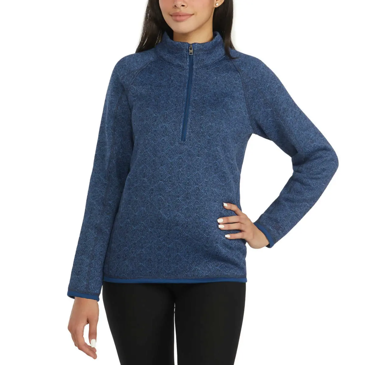 Storm Pack Women's Quarter Zip Comfort Fit Cozy  Fleece Sweater 1