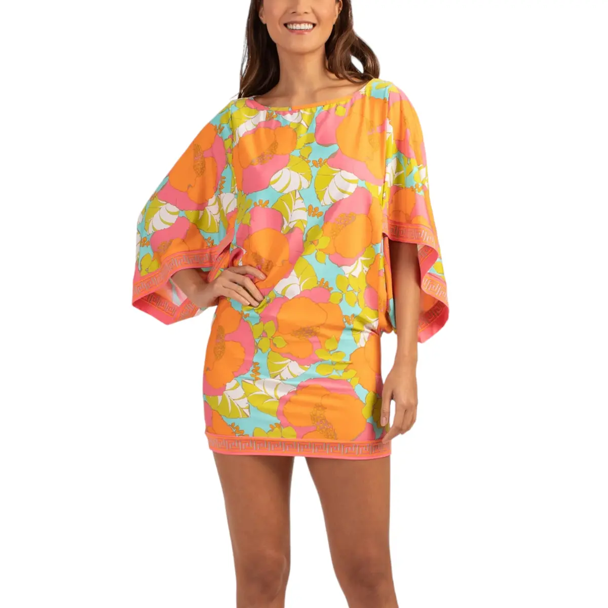 Trina Turk Women's Playa De Flor Floral Print Swim Tunic Cover-Up 1