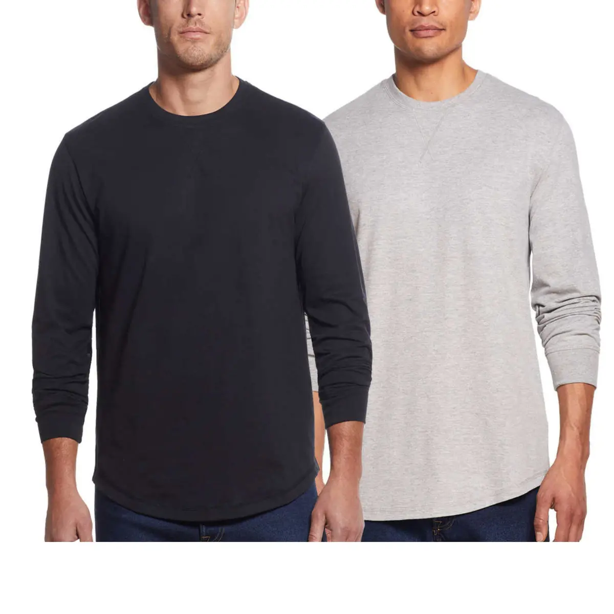 Weatherproof Vintage Men’S 2-Pack Long Sleeve Tee Soft Cotton Blend Jersey T-Shirt 1