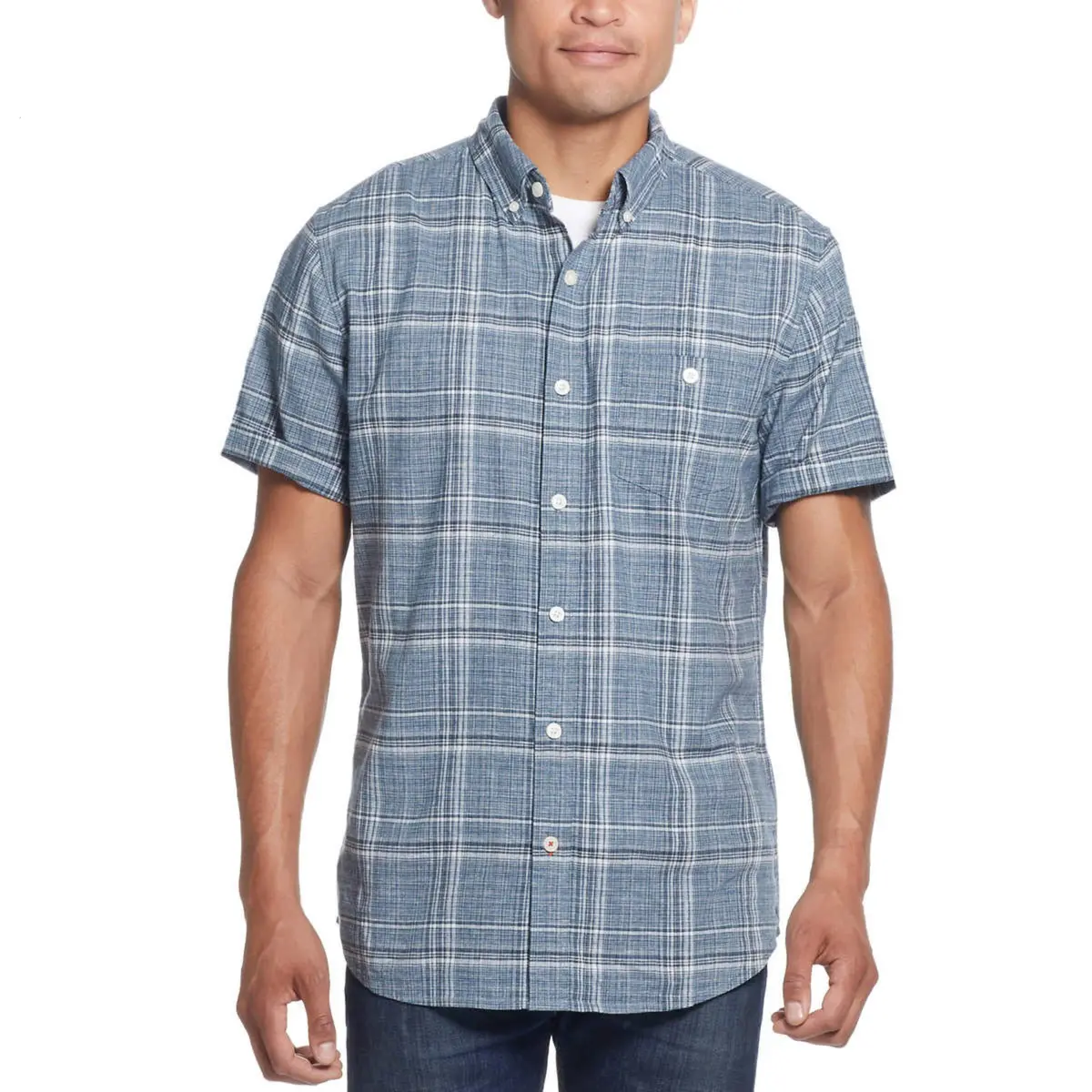 Weatherproof Vintage Men’S Short Sleeve Lightweight Linen Blend Woven Shirt 2