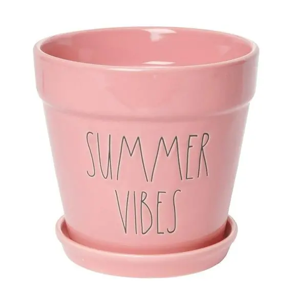 Rae Dunn “Summer Vibes” 7In Ceramic Planter 1