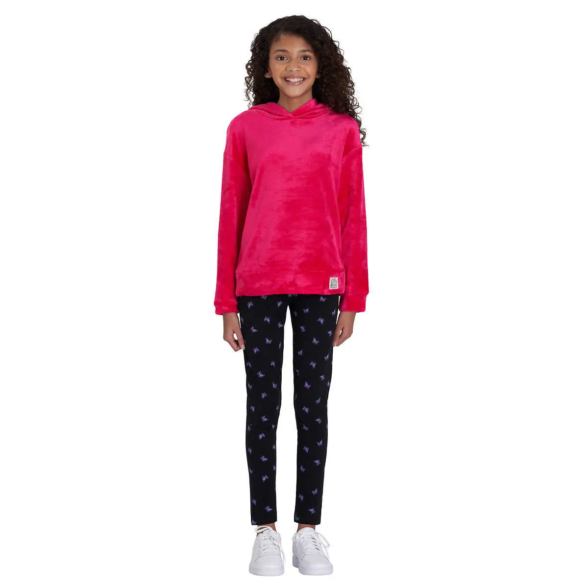 Lucky Brand Girl's Youth 2-Piece Plush Velour Hoodie & Leggings Set 1
