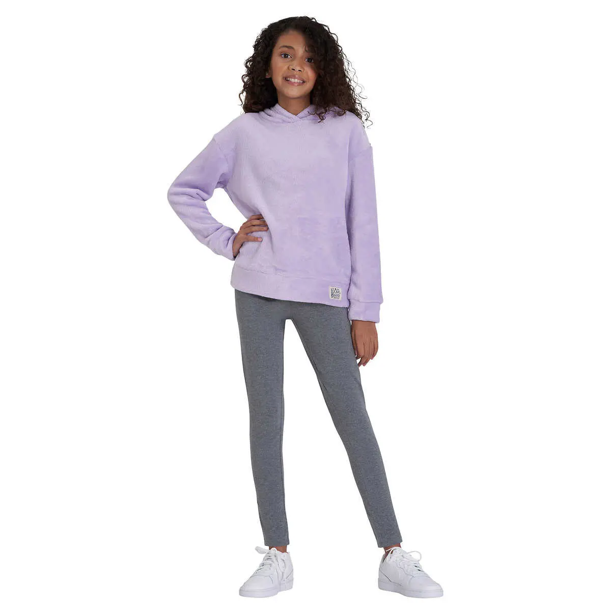 Lucky Brand Girl's Youth 2-Piece Plush Velour Hoodie & Leggings Set 1