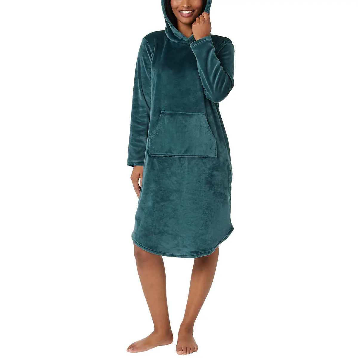 32 Degrees Women's Super Soft Velour Relaxed Fit Hooded Lounger 1