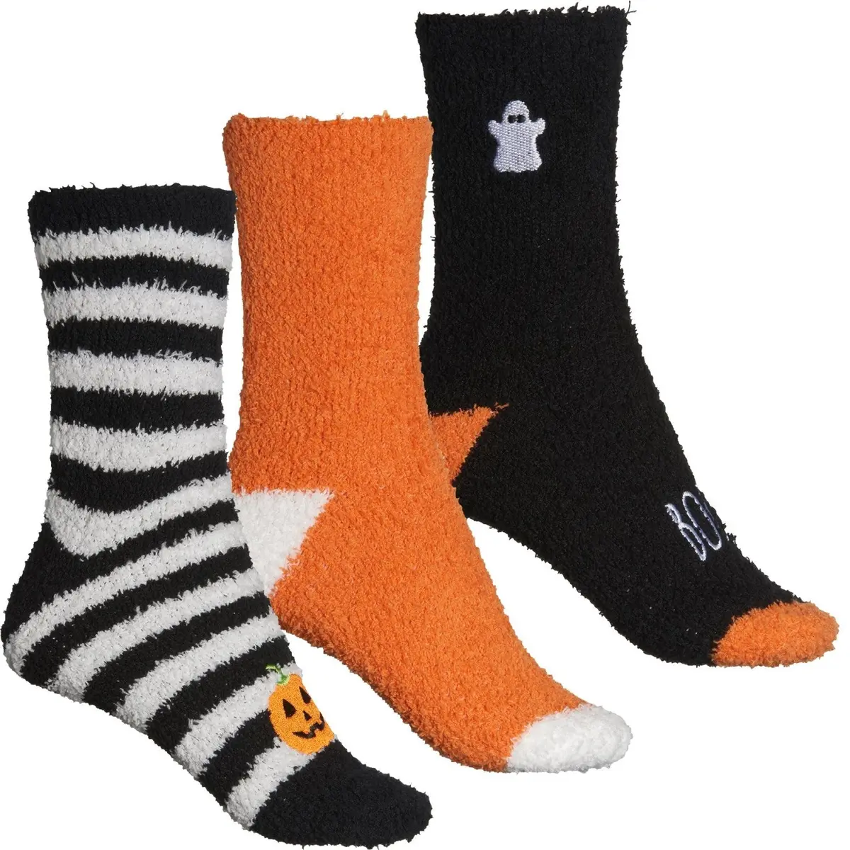 Rae Dunn Women's 3-Pack Soft Plush Halloween Candy Witch Cozy Crew Socks 1