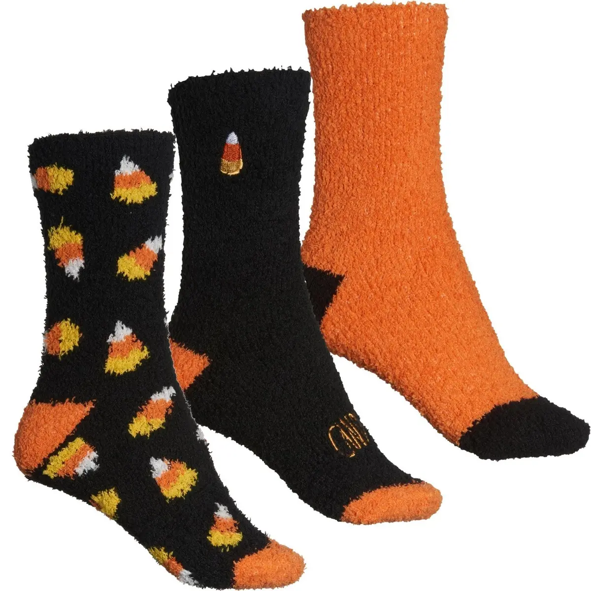 Rae Dunn Women's 3-Pack Soft Plush Halloween Candy Witch Cozy Crew Socks 1