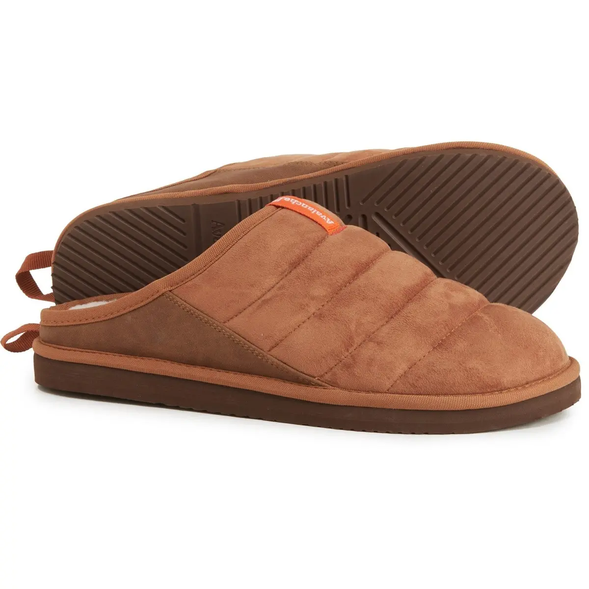 Avalanche Men's Water Resistant Faux Fur Fleece Lining Indoor Or Outdoor Mule Slippers 1