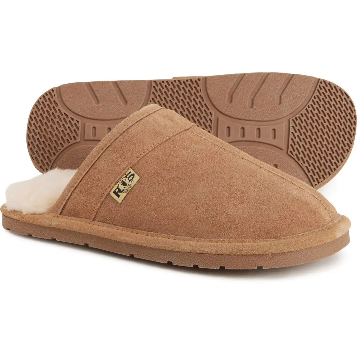 Rj Fuzzies Men's Cozy Wool Scuff Suede Comfort Slip-On Style Slippers 1
